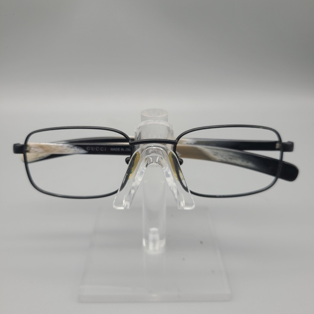 Gucci GG 1615/S Black Metal Rectangular Eyeglass Frames Italy 52-18-135